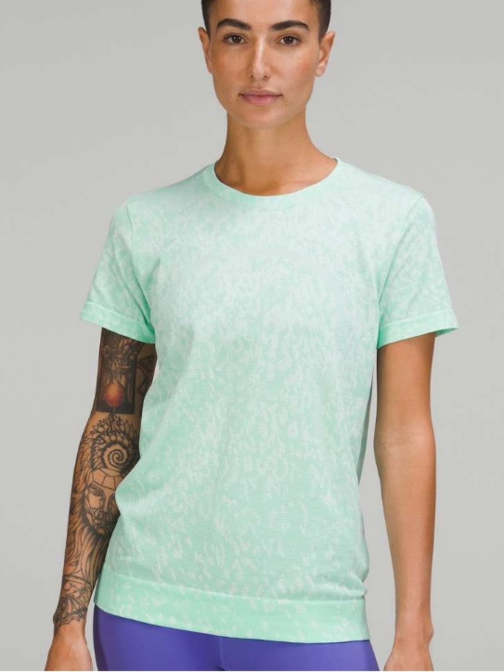Lululemon Swiftly Relaxed-Fit Short Sleeve T-Shirt *Covered Camo Wild Mint
